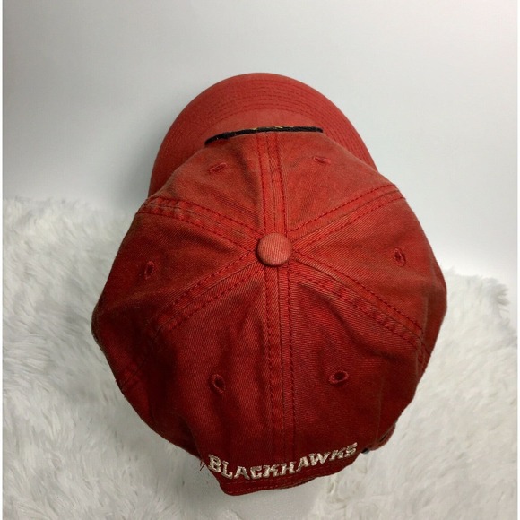 Chicago Blackhawks Reebok NHL Over Dye Hat One Size Red 6 Panel Hat Adjustable - Picture 5 of 11